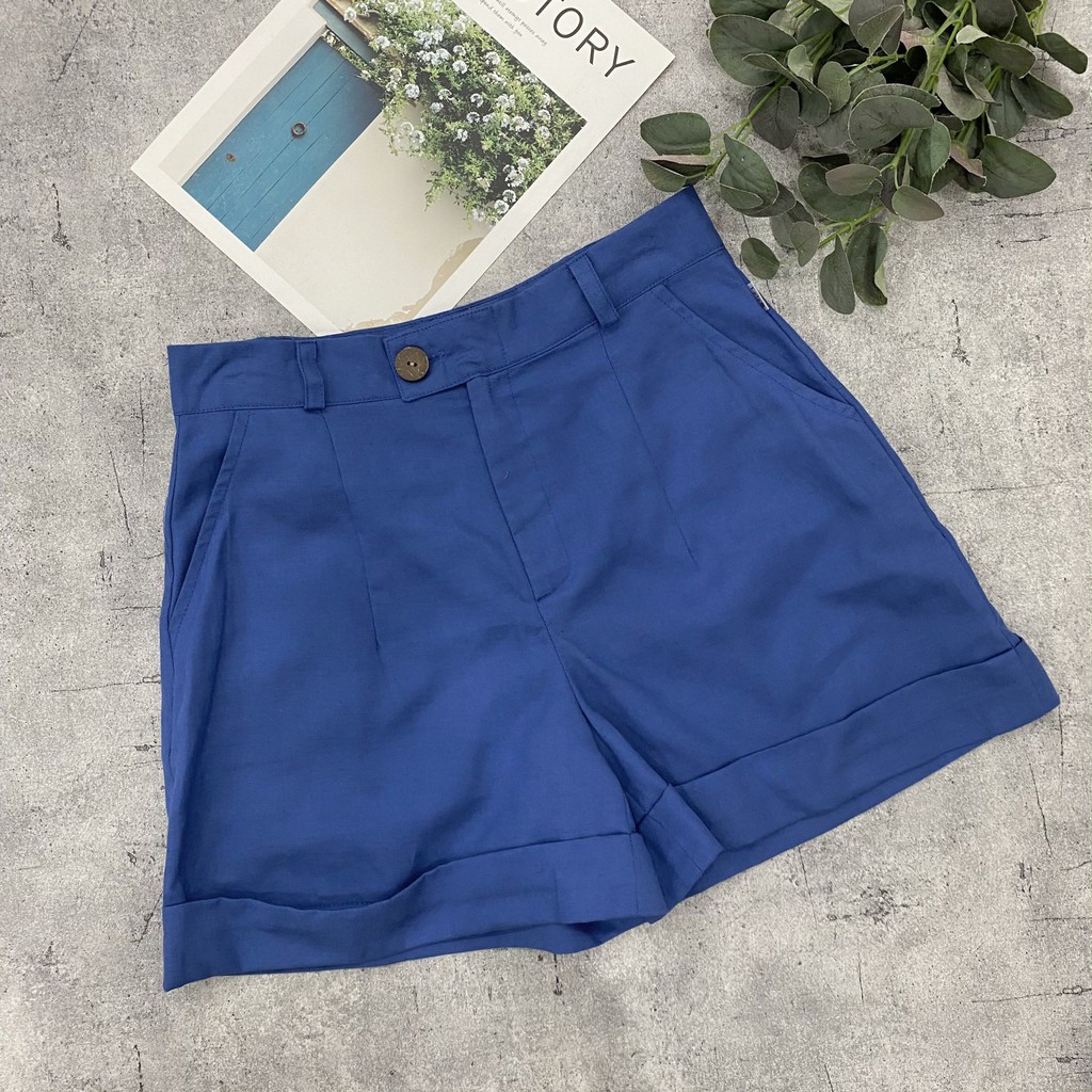 Quần đùi short nữ chất vải tự nhiên , quần linen vải tự nhiên cao cấp thích hợp đi làm hoặc đi chơi đều được 4 màu | BigBuy360 - bigbuy360.vn