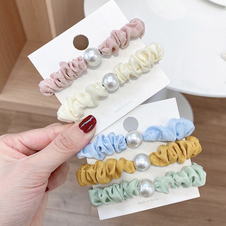 Dây cột tóc dún bèo tùy chọn mẫu thời trang Hàn Quốc cho nữ