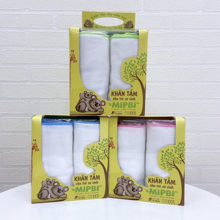 [RẺ VÔ ĐỊCH] [CHÍNH HÃNG]Khăn xô tắm Mipbi hộp 2 chiếc cotton cao cấp - 4 lớp 6 lớp