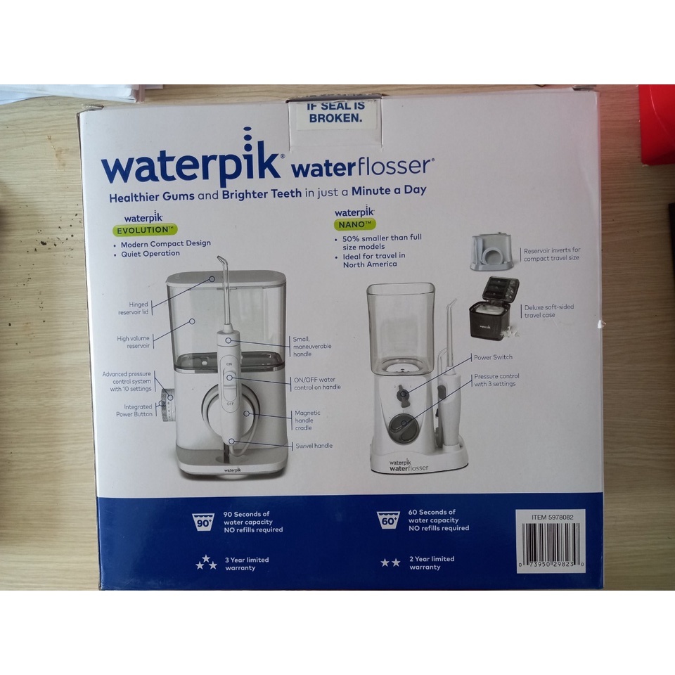 Combo 2 máy tăm nước Waterpik Waterflosser Evolution WF-07 và Waterpik Nano WP-310