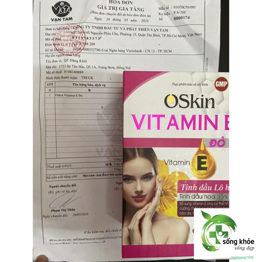 Vitamin E Đỏ Oskin-Giúp hạn chế lão hóa da, hỗ trợ làm đẹp da, chống lão hóa da, nhăn da, khô da, sạm da | BigBuy360 - bigbuy360.vn