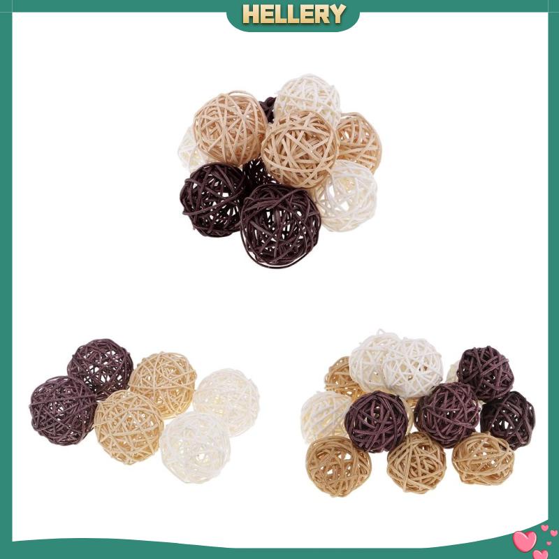 [HelleryVN] Set 15 Quả Cầu Mây Tự Nhiên 3cm Trang Trí Tiệc Cưới / Nội Thất Nhà