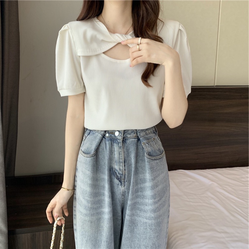 Áo Thun Tay Ngắn Màu Trơn Thiết Kế Hợp Thời Trang  tao bao