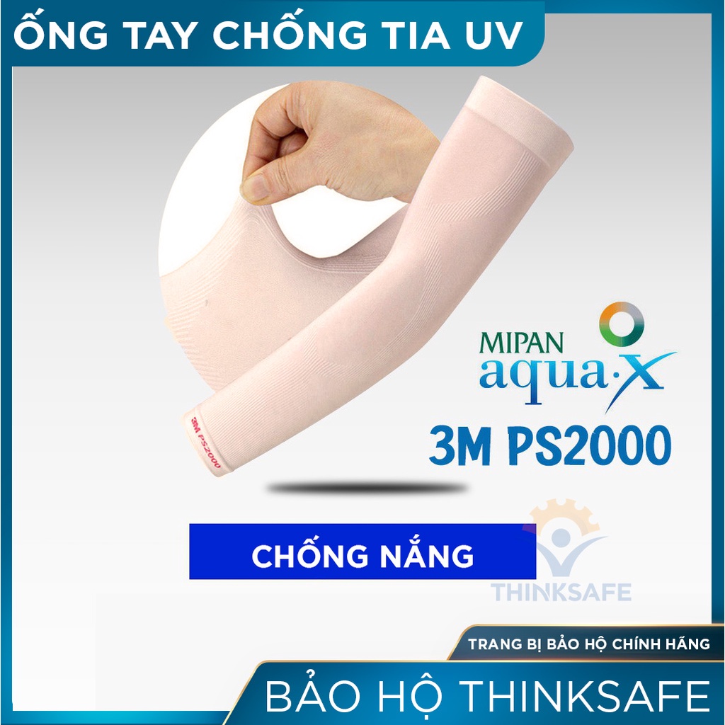 Ống tay chống tia UV 3M Thinksafe PS2000 Mipan Aquax - ống tay chống nắng  thoáng mát chống tia cực tím thấm hút mồ hôi