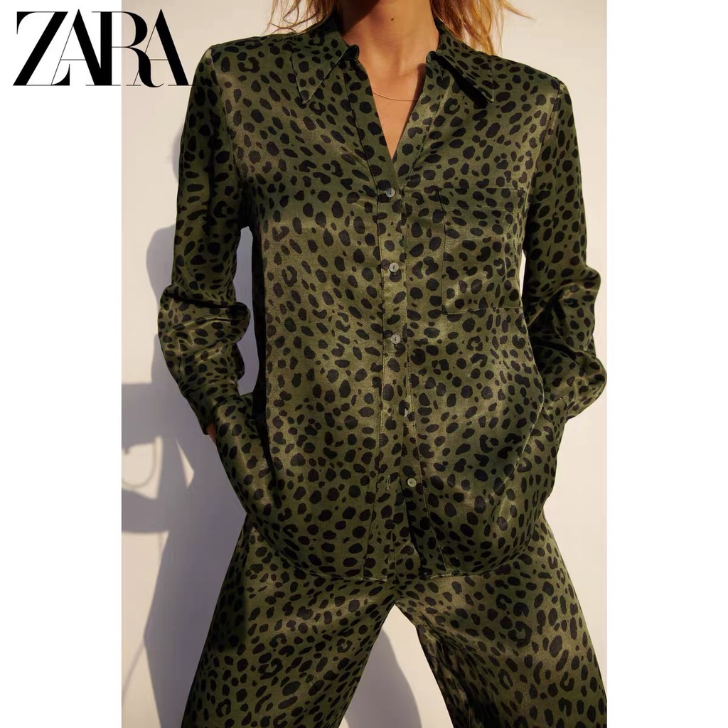 Áo Sơ Mi ZARA In Hình Động Vật Thời Trang Mùa Xuân Dành Cho Nữ