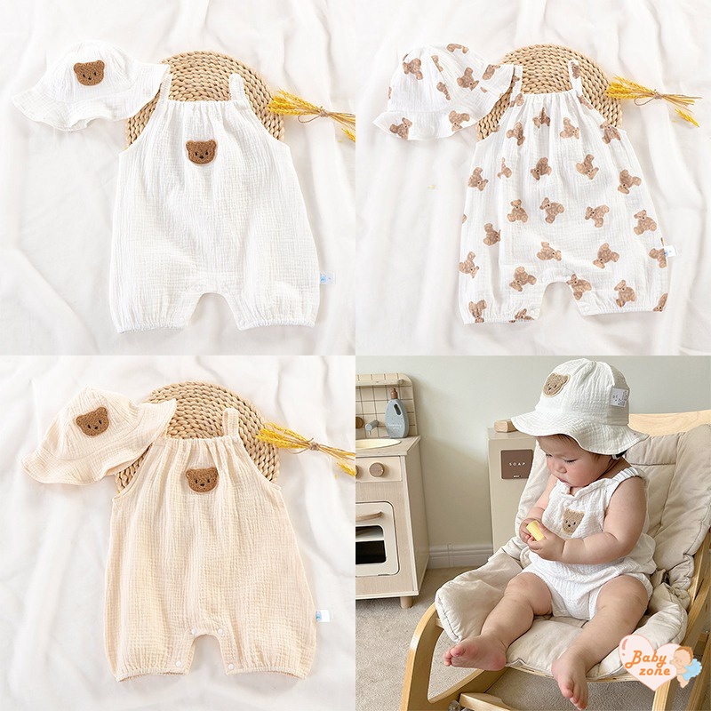 Bộ Áo Liền Quần Dễ Thương Cho Bé 0-3 Tuổi