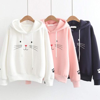 Áo khoác nỉ hoodie Con Mèo Hevi siêu dễ thương
