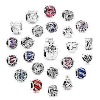 Set hạt xỏ đính đá nhân tạo mạ bạc 925 dùng làm phụ kiện trang sức