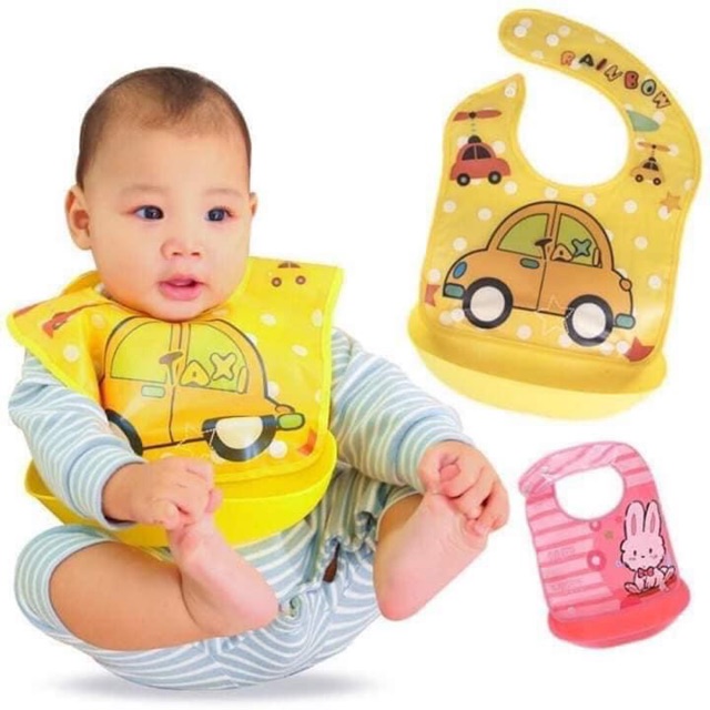 Yếm máng ăn dặm Silicon