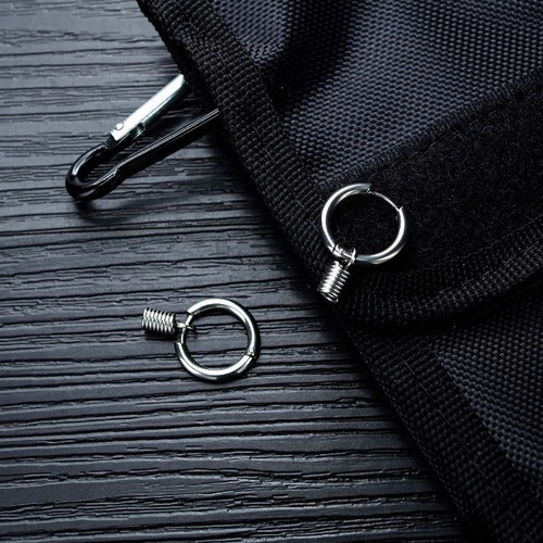 Bông Tai Nam KPOP Khuyên Tròn Titan Không Đen TT 2272 - 1 Cặp