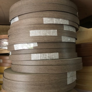 Nẹp nhựa dán cạnh vân gỗ nhựa PVC màu xám nâu siêu sang