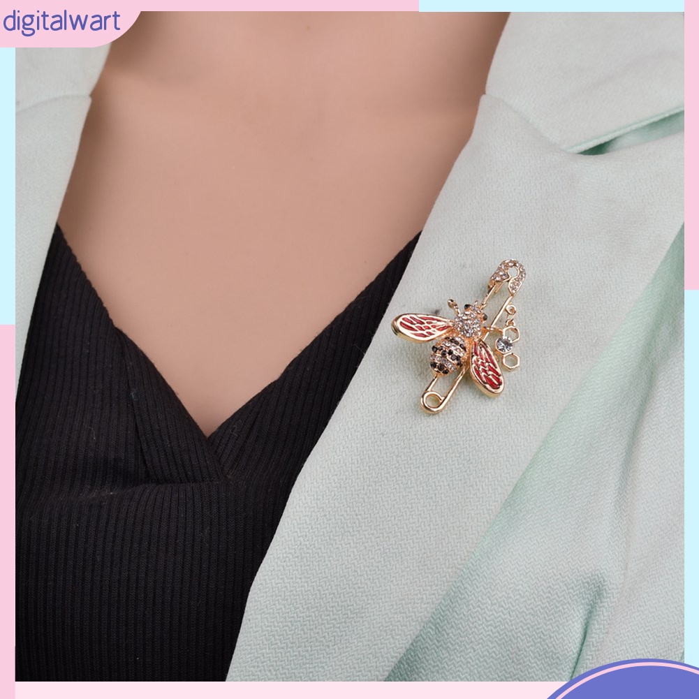Ghim cài áo hình con ong đính đá thời trang thanh lịch dành cho nữ