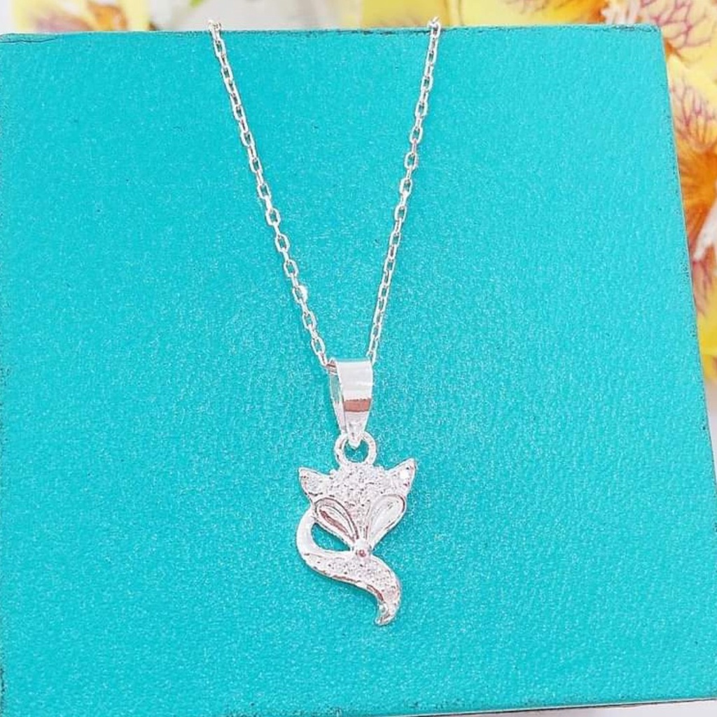 Dây chuyền hồ ly nữ bạc thật DaLiA Jewelry vòng cổ mặt hồ ly dễ thương