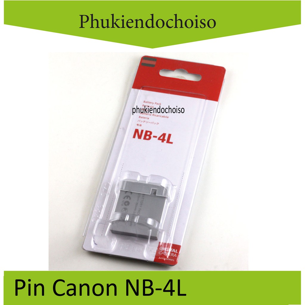 Pin Máy ảnh Canon NB-4L, Dung lượng cao