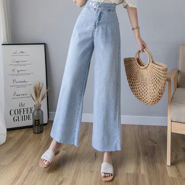 [Mã WASTMAY giảm 15% tối đa 30K đơn 150K] Quần culottes jean mẫu mới ( hình thật ) | BigBuy360 - bigbuy360.vn