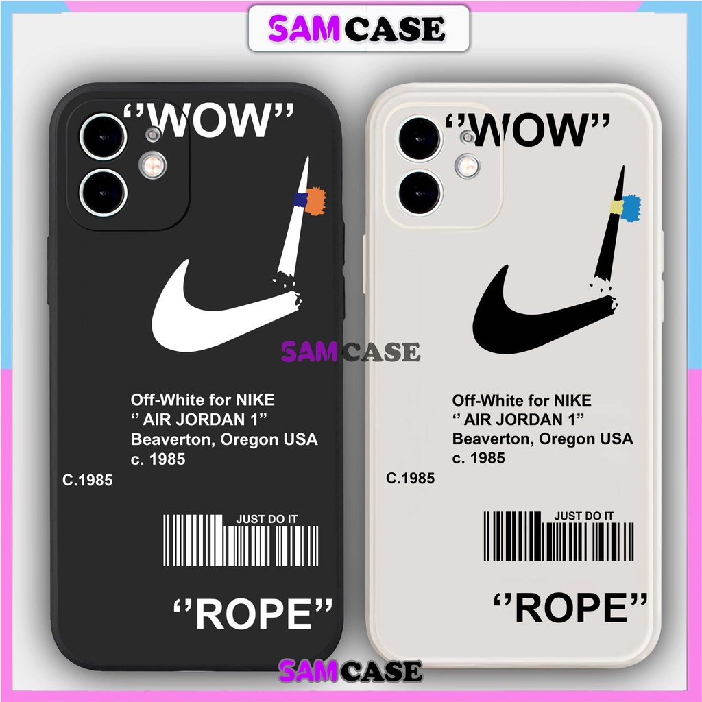 Ốp lưng iPhone Nike cạnh viền vuông silicon dẻo bảo vệ camera cho iphone 6/6s/7/8/X/XS/XR/11/12/13 Pro Plus Max cute đẹp
