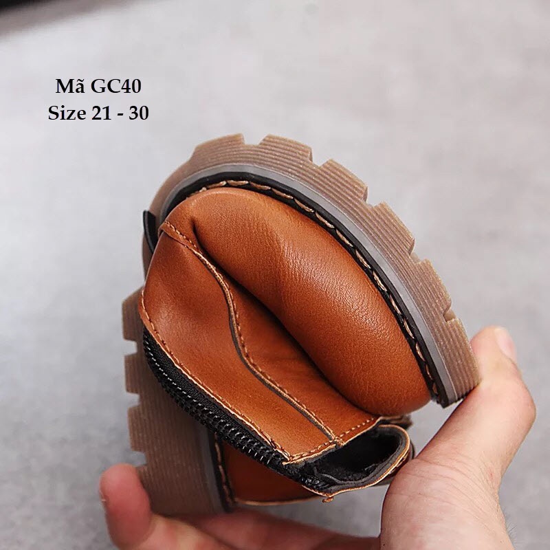Giày bốt cổ cao thời trang cho bé trai và bé gái LIMIBABY phong cách Hàn Quốc đi học đi chơi GC40