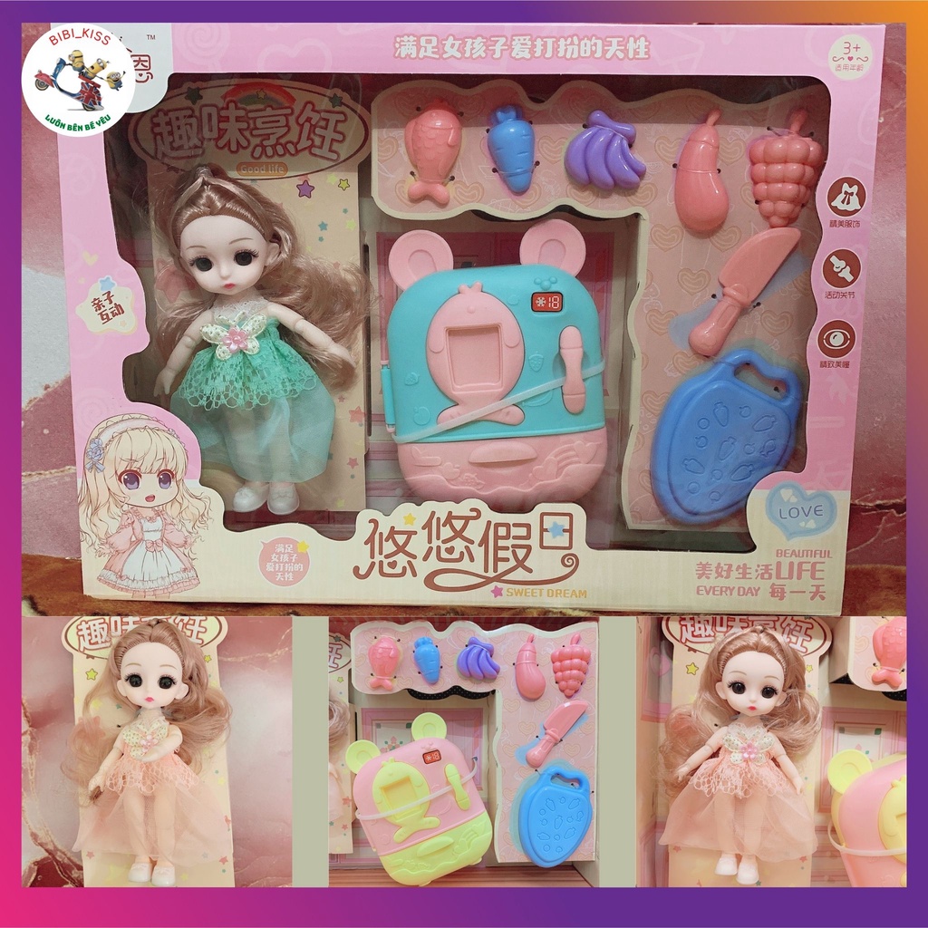 Búp bê công chúa siêu đáng yêu ,Đồ chơi búp bê có khớp kèm phụ kiện cho bé gái