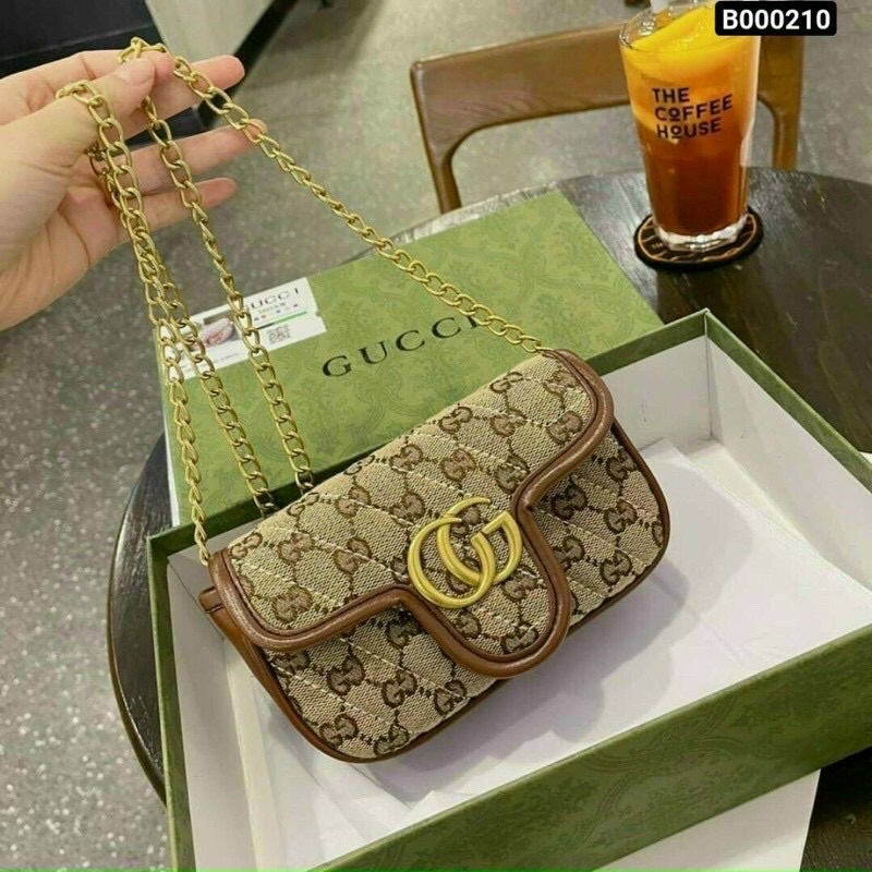 Túi Xách GC Nữ, Túi Đeo Chéo Thời Trang Size 18cm