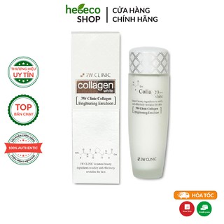 Sữa dưỡng trắng da à ngăn ngừa lão hóa Collagen 3W CLINIC COLLAGEN WHITE BRIGHTENING EMULSION 150ml- Hàn Quốc Chính Hang