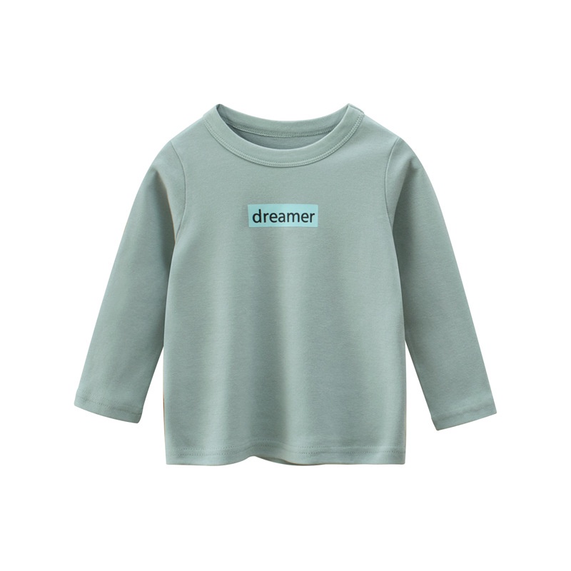 Áo thun trơn dài tay bé trai size đại chất cotton phong cách hàn quốc BigKids