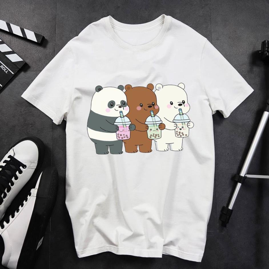 Album 8 - Bst áo thun unisex form rộng 3 con gấu dễ thương thời trang vải dày mịn