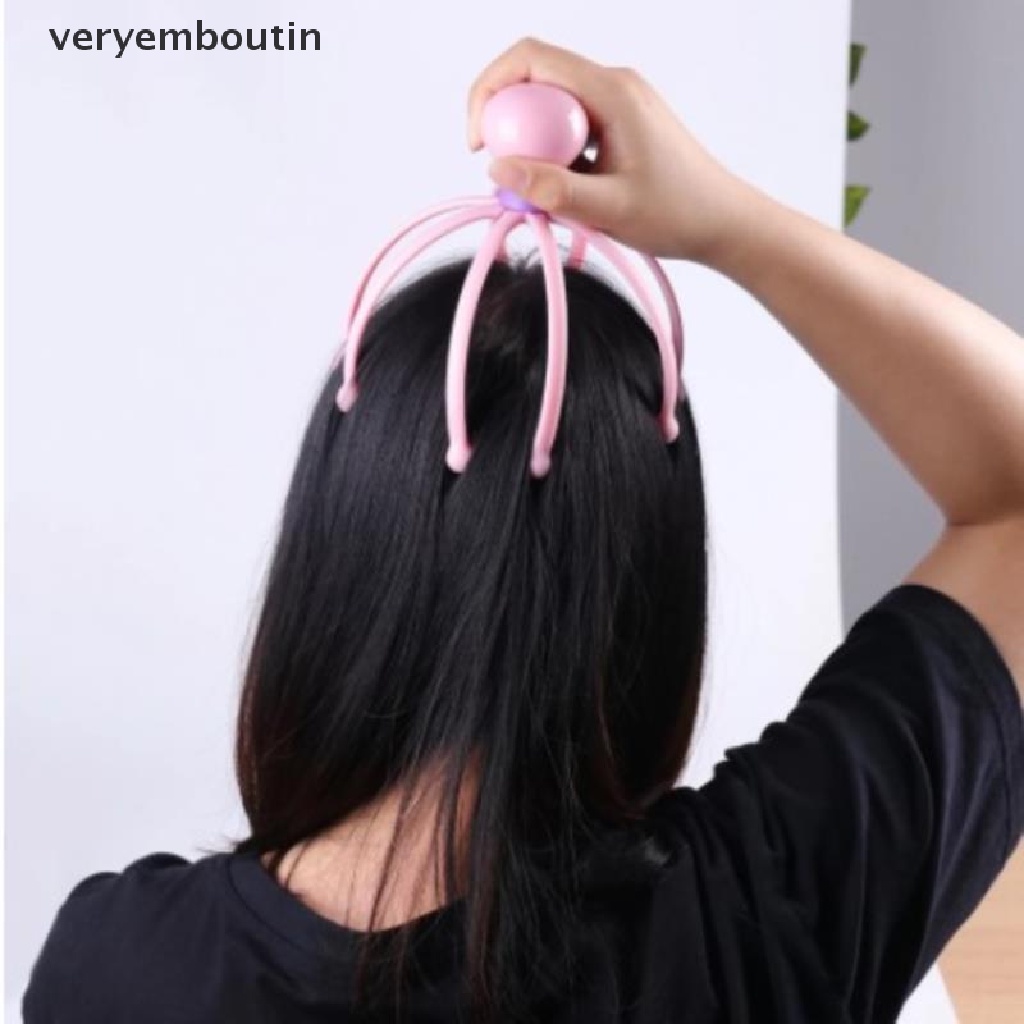[Hàng mới về] Dụng cụ massage da đầu hình bạch tuộc giải tỏa căng thẳng