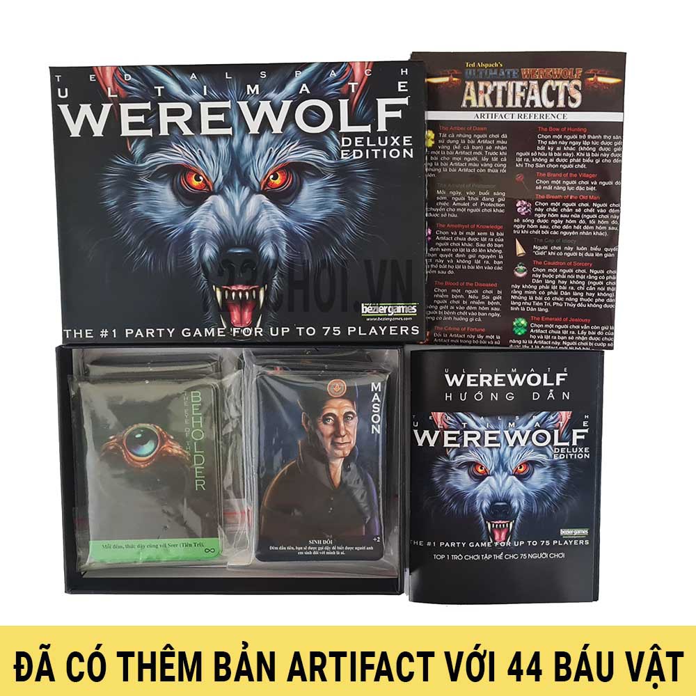 Bộ bài Ma sói 78 thẻ Việt hóa bản mới game nhập vai, Werewolf Ultimate Deluxe tiếng VIệt [GIẢM GIÁ CỰC SỐC]