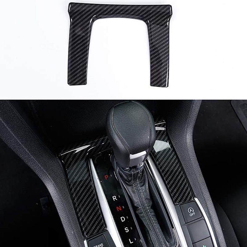 Khung Nhựa ABS Sợi Carbon Bọc Bảng Điều Khiển Cần Gạt Số Tự Động Cho Honda Civic 10Th 2016-2019 Gen