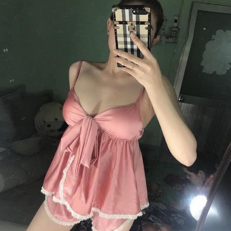 Đồ ngủ sexy❣️FREE SHIP❣️❣️ Đồ ngủ sexy lụa satin cao cấp  Freesize 40-60 kg <SALE 50%> | BigBuy360 - bigbuy360.vn