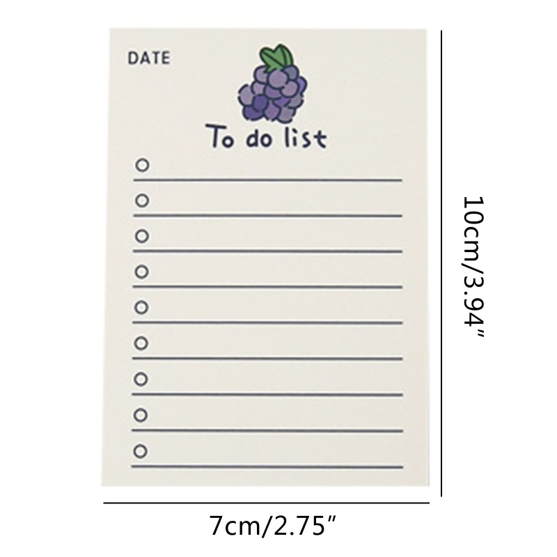 Set 50 Tờ Giấy Note Ghi Chú Chesk List To Do List Tiện Lợi