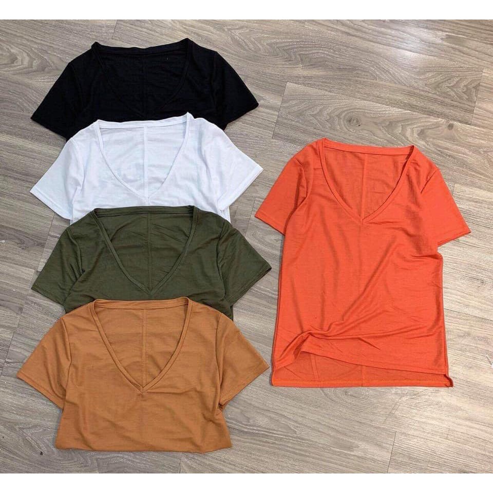 ÁO THUN CỔ TIM TRƠN BASIC