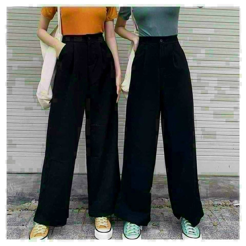 Quần tây suông lưng cao trên rốn form chuẩn (Hình thật ) | BigBuy360 - bigbuy360.vn