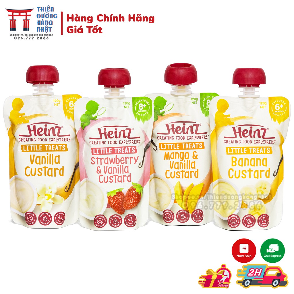 Váng Sữa Heinz Custard Úc từ trứng sữa nguyên kem tăng cân cho bé 120g [Date 10-12/2021]