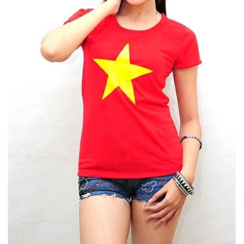 Áo Việt Nam cờ đỏ sao vàng 100% cotton