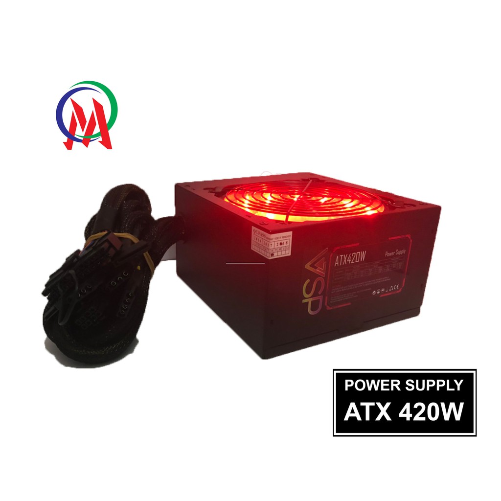 Nguồn máy tính 420W Công suất thực VSP có đèn Led Full Box  BẢO HÀNH 24 THÁNG.