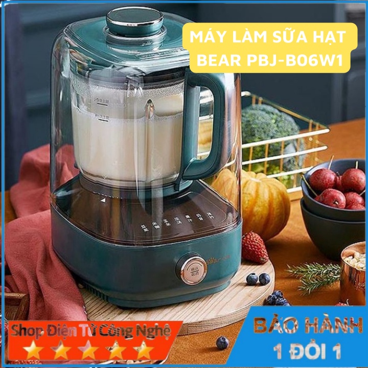 Máy làm sữa hạt Bear PBJ-B06W1 - xay nấu sữa hạt, sinh tố, cháo súp