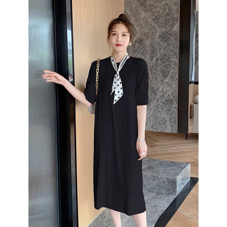 Váy Len MIA 1992 montoghi cao cấp  - váy len bầu basic cổ tròn tặng khăn hàng quảng châu loại 1 chất dày mịn | BigBuy360 - bigbuy360.vn