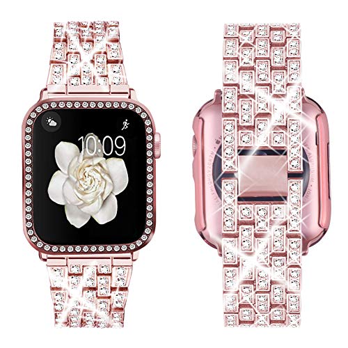 Dây Đeo Thay Thế Bằng TPU Mềm Đính Kim Cương Giả Cho iWatch