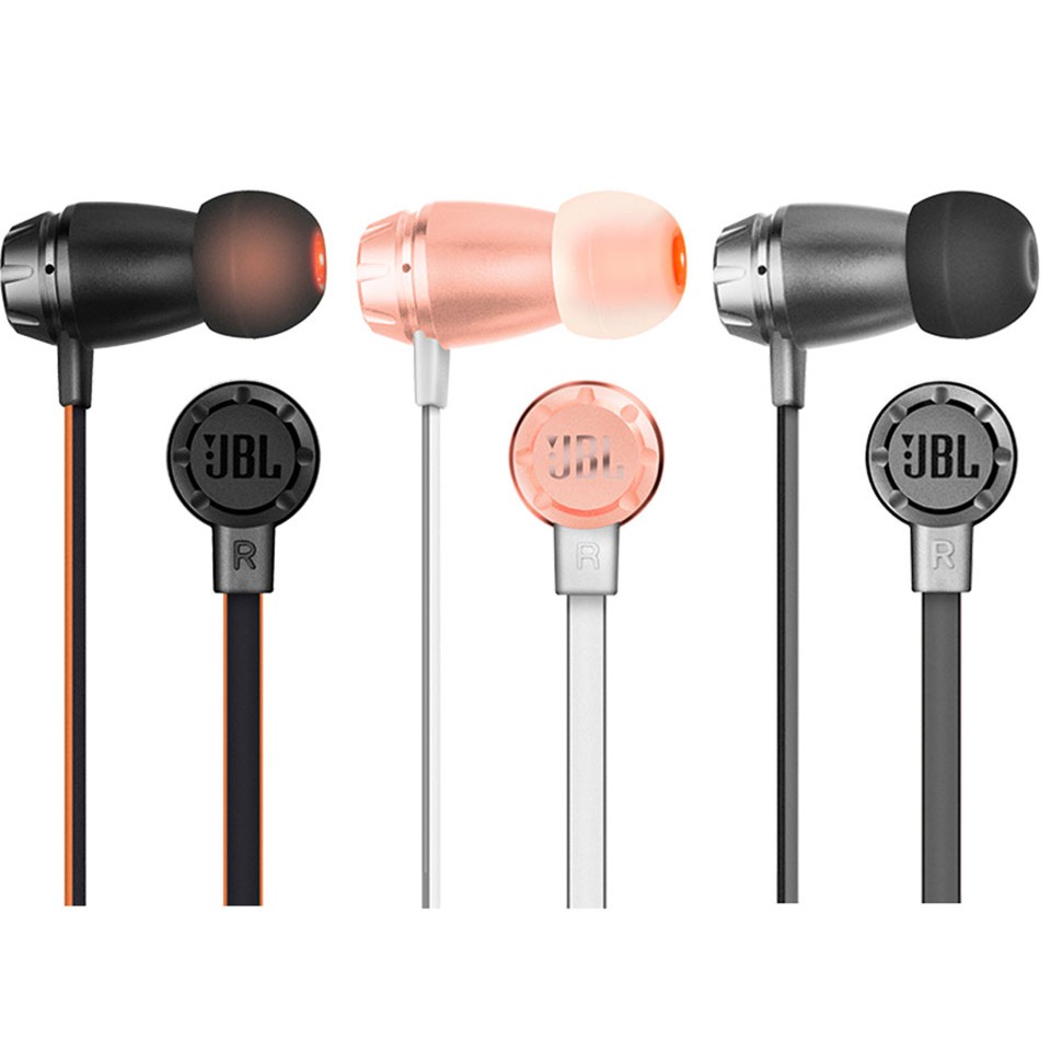 Tai nghe có dây nghe âm stereo JBL T380A kiểu nhét tai đầu cắm 3.5mm âm Hifi hỗ trợ cuộc gọi rảnh tay tích hợp Micro