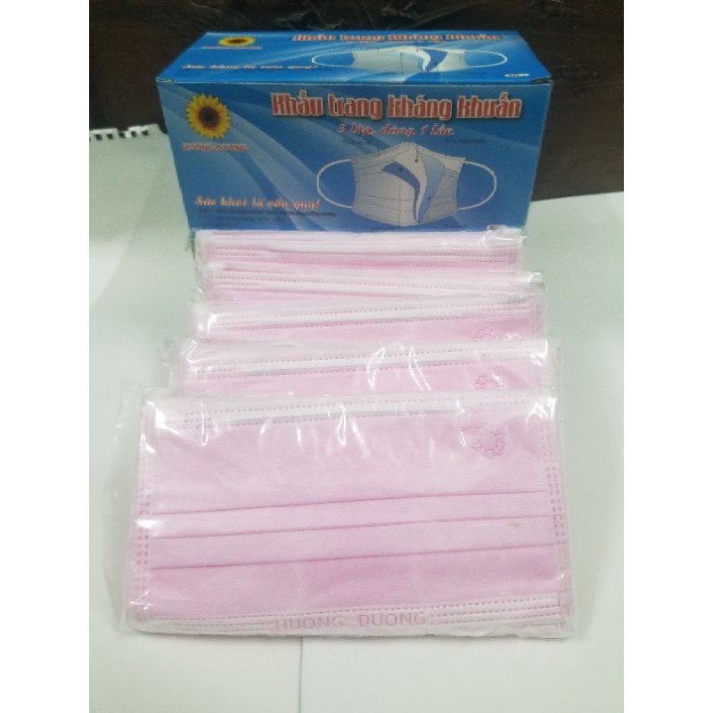 Combo 5 Hộp Khẩu Trang Y Tế Hướng Dương Trắng/Xanh/Hồng (50C)