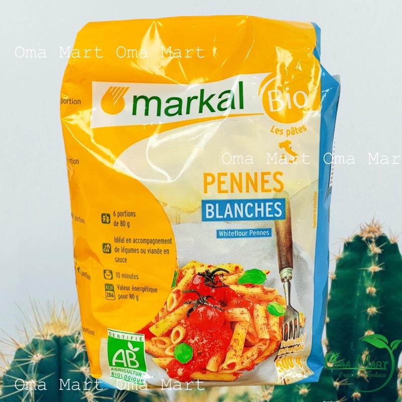 Nui ống trắng hữu cơ Markal 500g