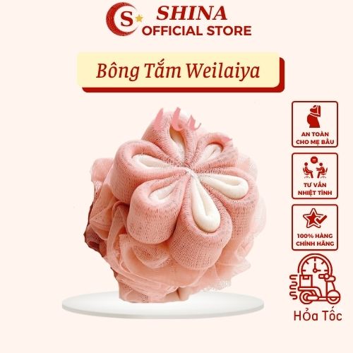 [Quà tặng] Bông tắm Weilaiya Chính Hãng Dạng Tròn Vải Lưới Mềm Mại Cao Cấp. Tặng Kèm Khi Mua Sữa Tắm Weilaiya Mẫu Mới.