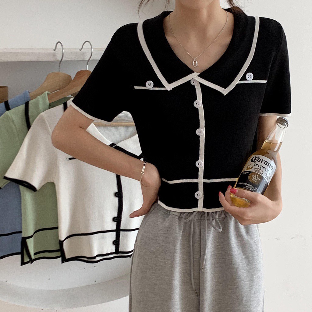 Áo thun polo dễ thương thời trang mùa hè cho bạn gái