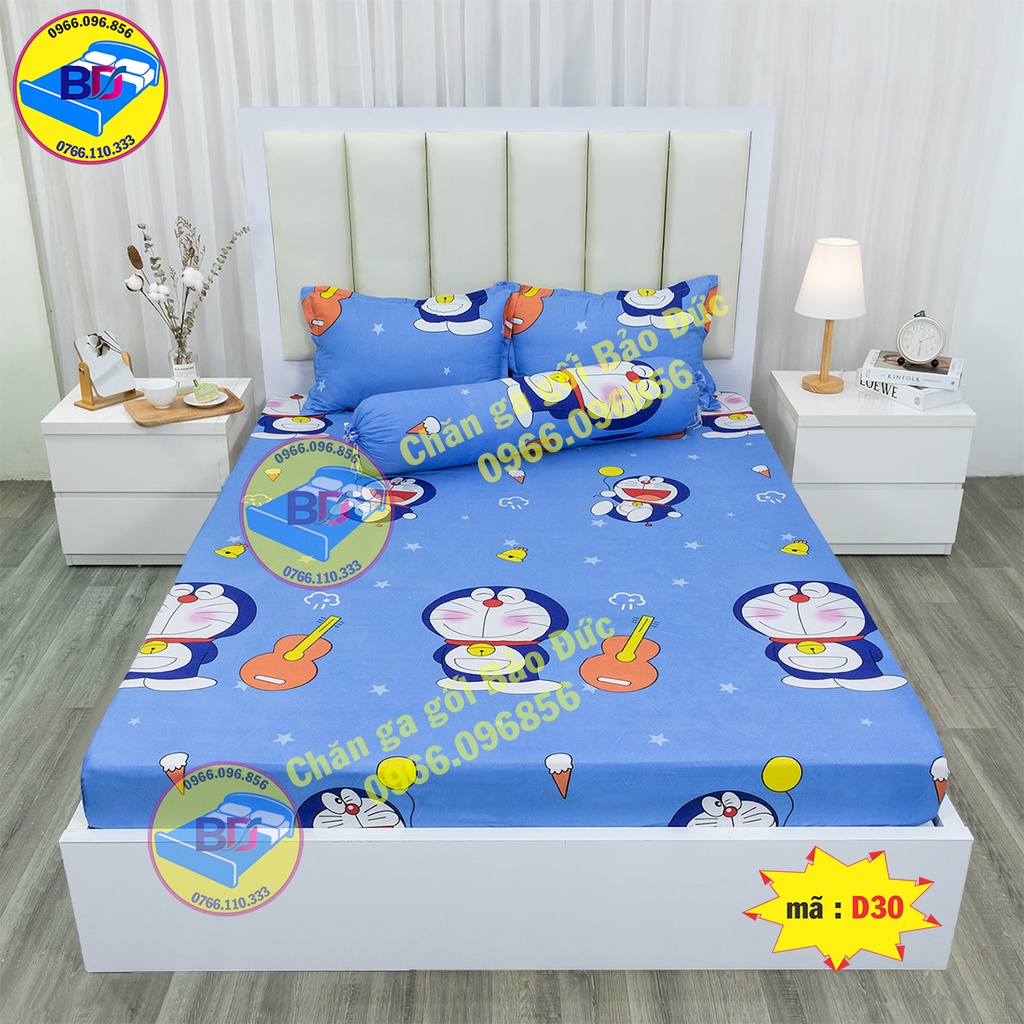 Bộ ga gối , ga giường cotton poly (set 4 món )