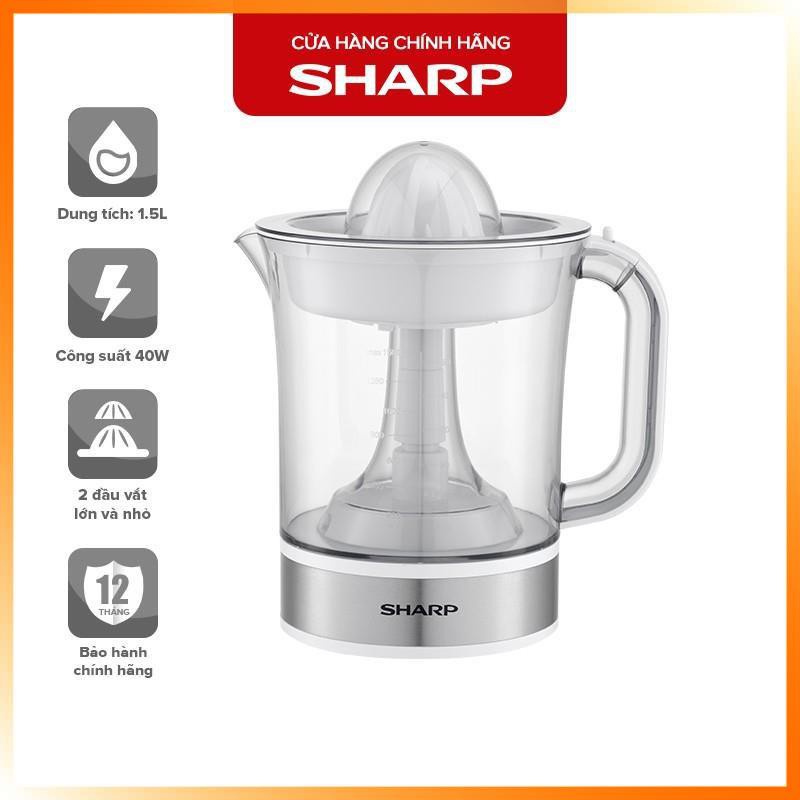 Máy Vắt Cam Sharp EJ-J415-WH Dung Tích 1.5L ( Màu Trắng) Chính hãng BH 12 tháng