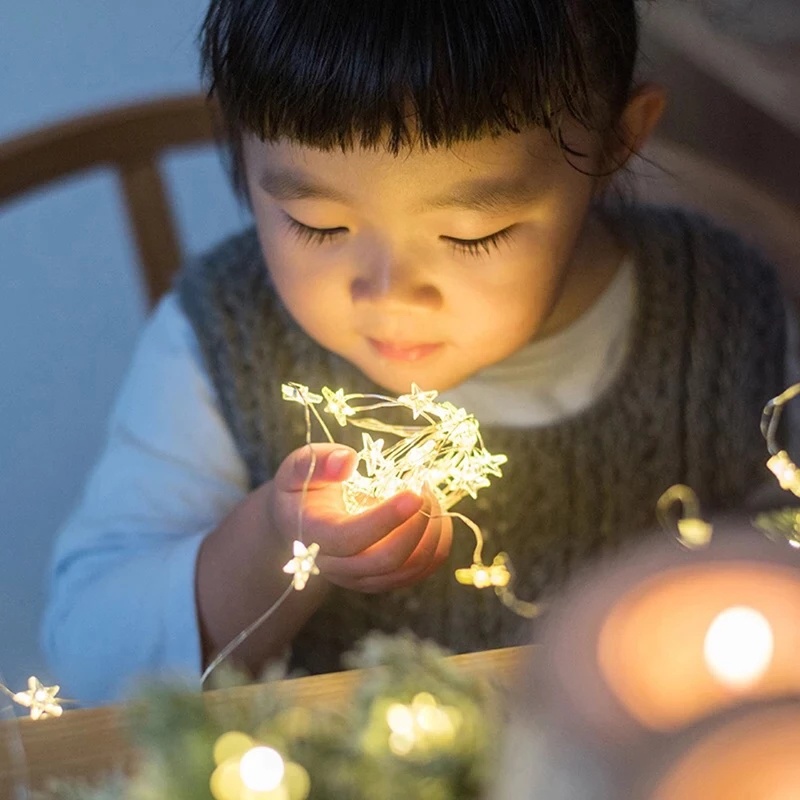 Dây Đèn LED Dài 2M Hình Ngôi Sao Trang Trí Giáng Sinh / Tiệc Cưới / Sinh Nhật