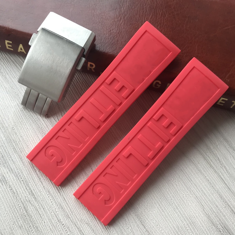 Dây đeo Breitling Silicone phù hợp với Siêu đại dương / Máy bay trinh sát Avengers / Blackbird Vòng đeo tay cao su Sê-ri màu vàng