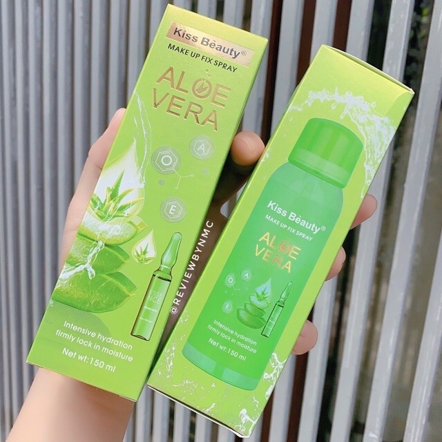 Xịt khóa nền trang điểm Nha Đam Aloe Vera makeup Fix Spray Kiss Beauty 150ml | BigBuy360 - bigbuy360.vn