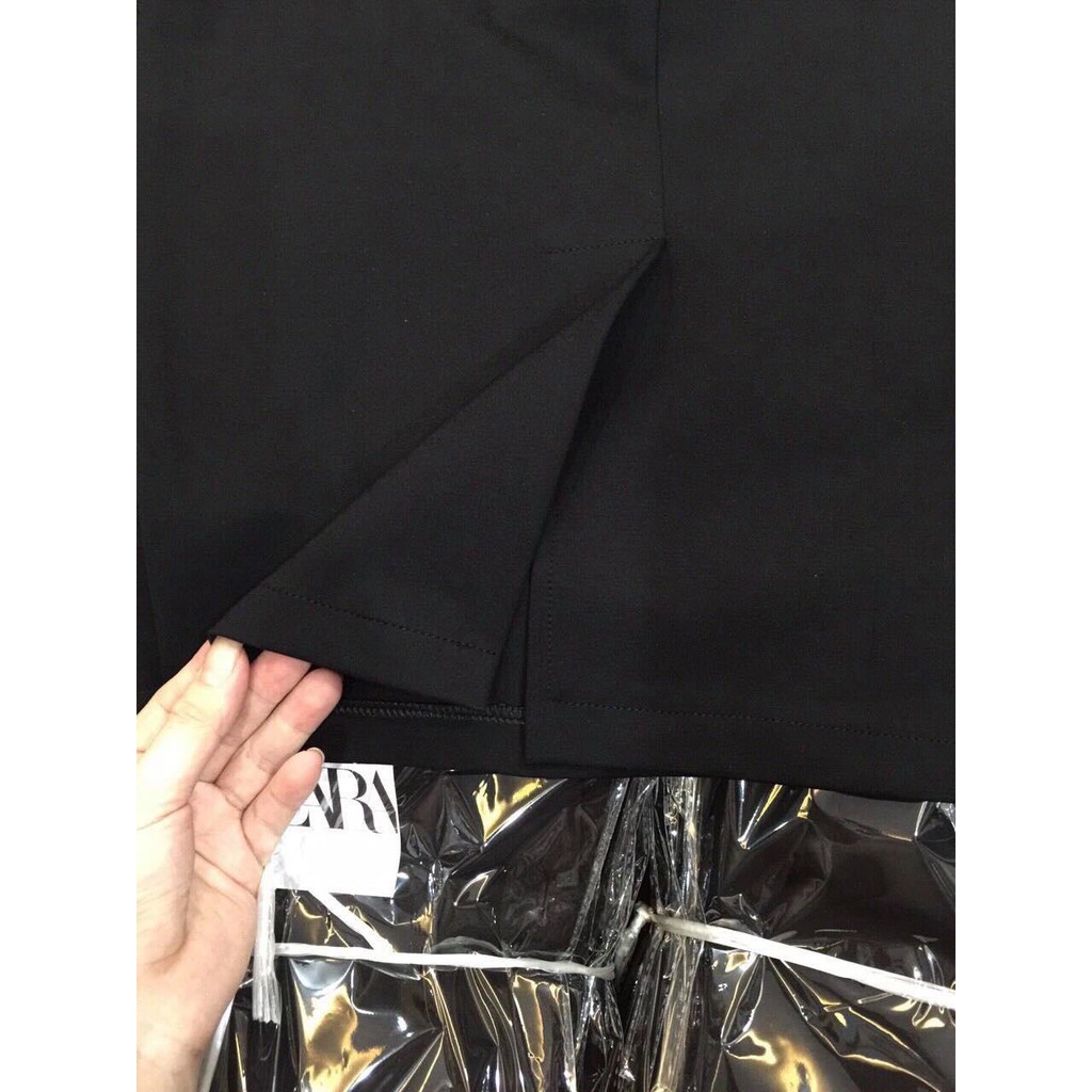 Chân váy bút chì đen xẻ sau chất umi đanh - co giãn dàng dài Z a R a | BigBuy360 - bigbuy360.vn